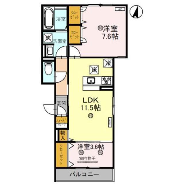 CLASHIST常磐町(2LDK/3階)の間取り写真