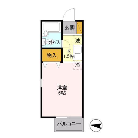 パル2511(ワンルーム/2階)の間取り写真