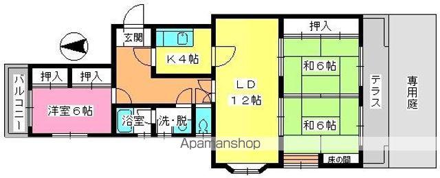 菊陽レジデンス(4LDK/1階)の間取り写真