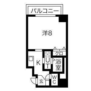 サン・錦本町ビル(ワンルーム/6階)の間取り写真