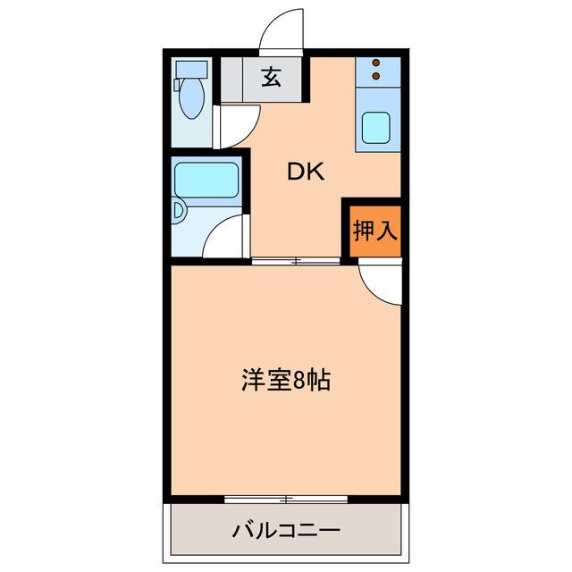 蔵重ハイツ(1DK/1階)の間取り写真