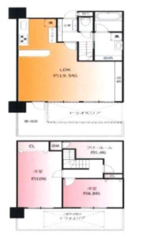 ローレルコート太子橋今市(3LDK/1階)の間取り写真