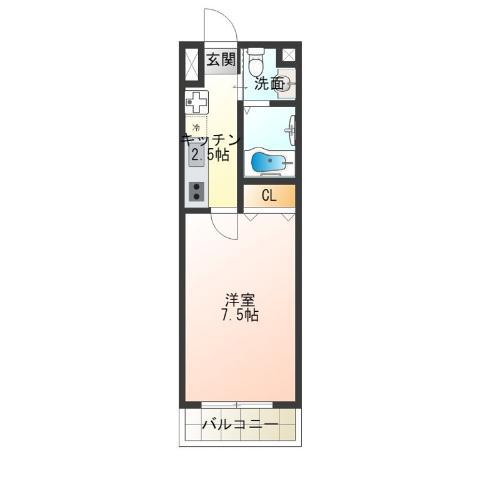 FDS FELICE(1K/2階)の間取り写真