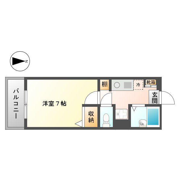 アメニティライフII(1K/4階)の間取り写真