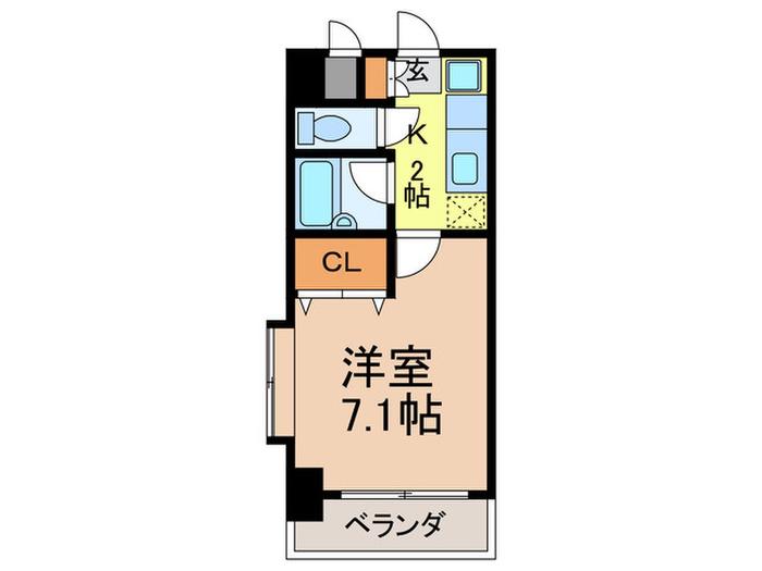 コーポマキ(1K/3階)の間取り写真