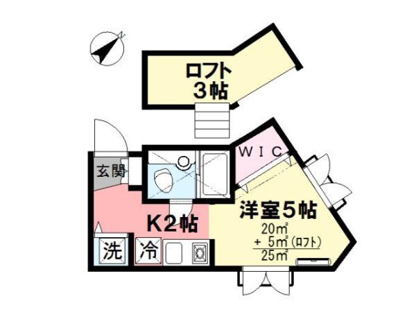 シェグラン吉祥寺(1K/1階)の間取り写真