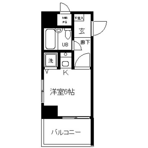 日神パレステージ藤沢(ワンルーム/7階)の間取り写真