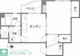 第1長崎ビル(1DK/3階)の間取り写真