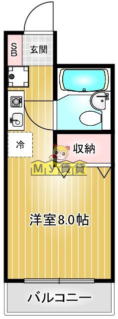 プチメゾン金山(ワンルーム/1階)の間取り写真