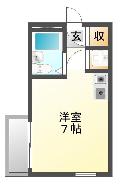 ダイドーメゾン塚口VI(ワンルーム/3階)の間取り写真