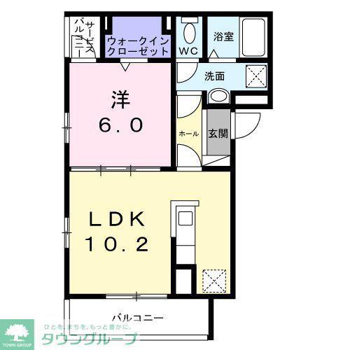 東武伊勢崎線 梅島駅 徒歩17分 3階建 築1年(1LDK/2階)の間取り写真