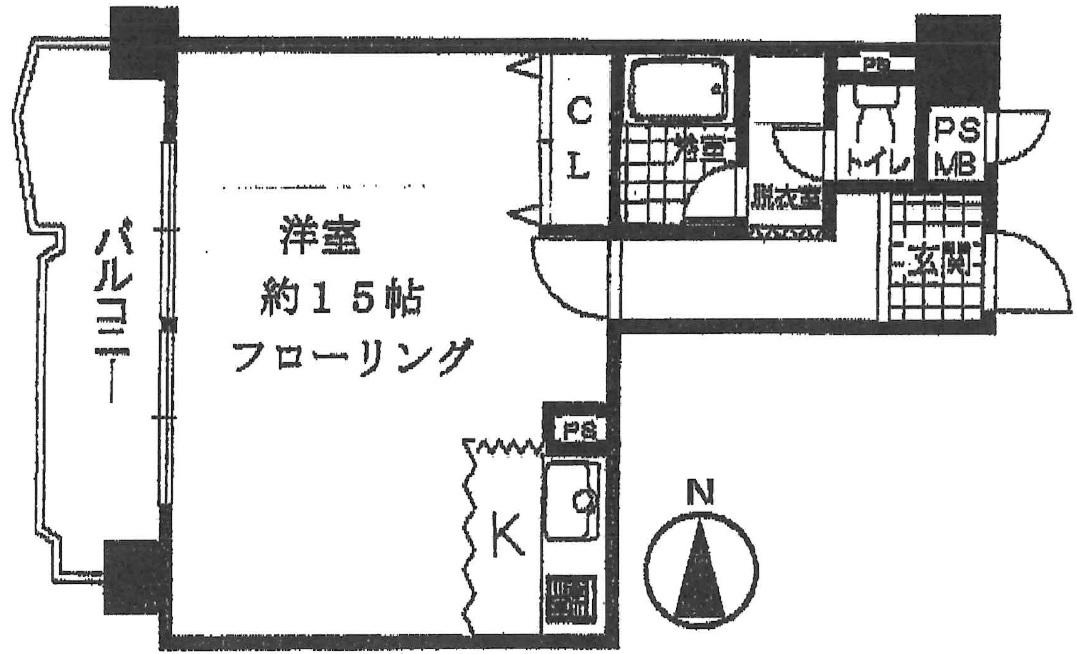 朝日プラザ都島(1K/10階)の間取り写真