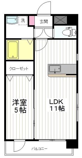 ティンガーラII(1LDK/3階)の間取り写真