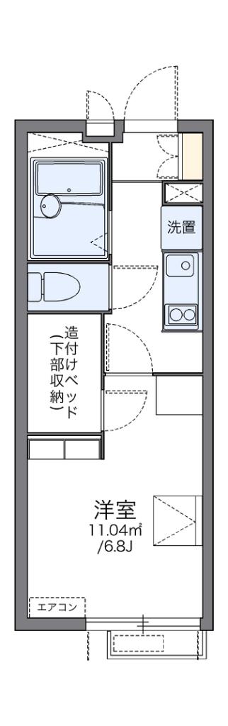 レオパレスエスペランサ千住緑町(1K/3階)の間取り写真