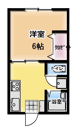 メゾンドふじ(1K/2階)の間取り写真