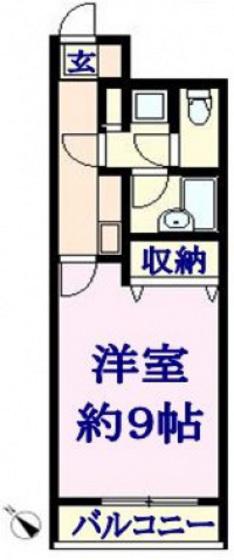 フローラル茶柱(1K/7階)の間取り写真