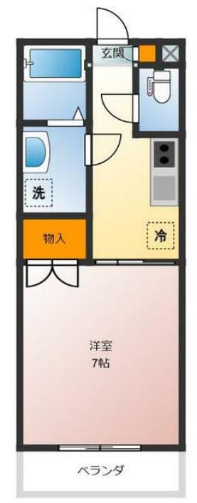 メゾンヌーボー(1K/1階)の間取り写真