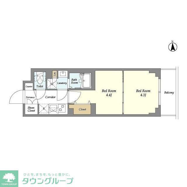 ルネサンスコート上北沢GRAND(2K/4階)の間取り写真