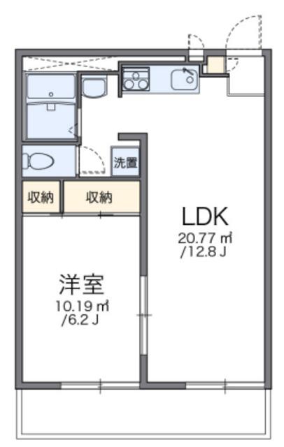 レオパレス大谷(1LDK/3階)の間取り写真
