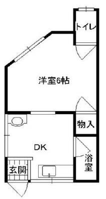タナカハイツ(1DK/1階)の間取り写真