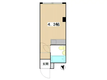南平コーポ(ワンルーム/2階)の間取り写真