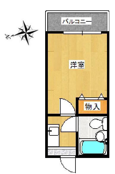 ストークハイツ牛尾(1K/1階)の間取り写真
