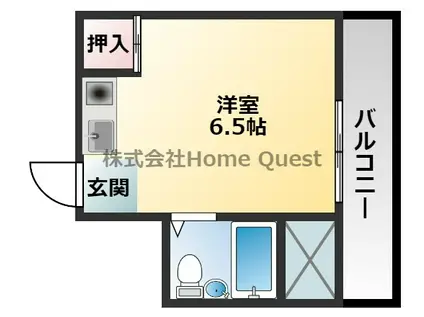 Y・M HOUSE(ワンルーム/3階)の間取り写真