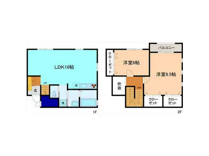 バレンシア(2LDK/2階)の間取り写真