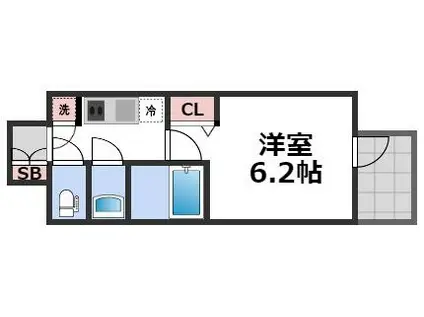 ファーストフィオーレ天王寺筆ヶ崎EYE(1K/3階)の間取り写真