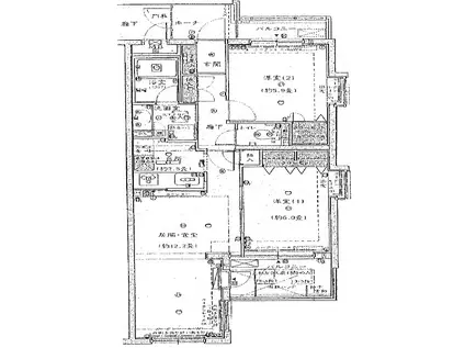 ロイヤルエクセラージュ二十騎町(2LDK/4階)の間取り写真