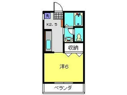 ハイツTUKASA(1K/1階)の間取り写真