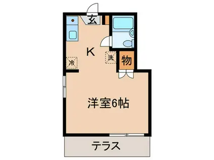 ハイツトキタ(1K/1階)の間取り写真