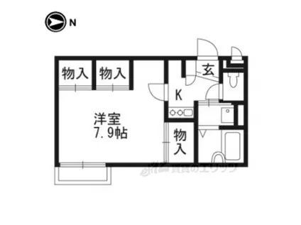 レオパレスディス ポレール(1K/2階)の間取り写真