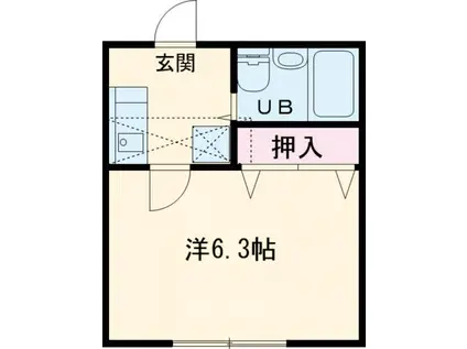 MSキャッスル(ワンルーム/2階)の間取り写真