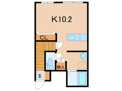 ルミナーレ(1DK/2階)の間取り写真