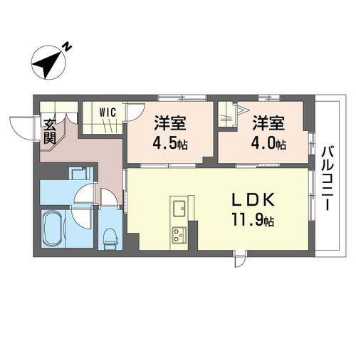 エスティー グリーン(2LDK/3階)の間取り写真