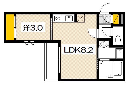 REGALEST 廿日市本町II(1LDK/1階)の間取り写真