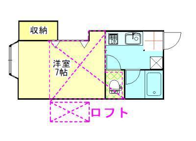 アーバンパレス新田(1K/2階)の間取り写真