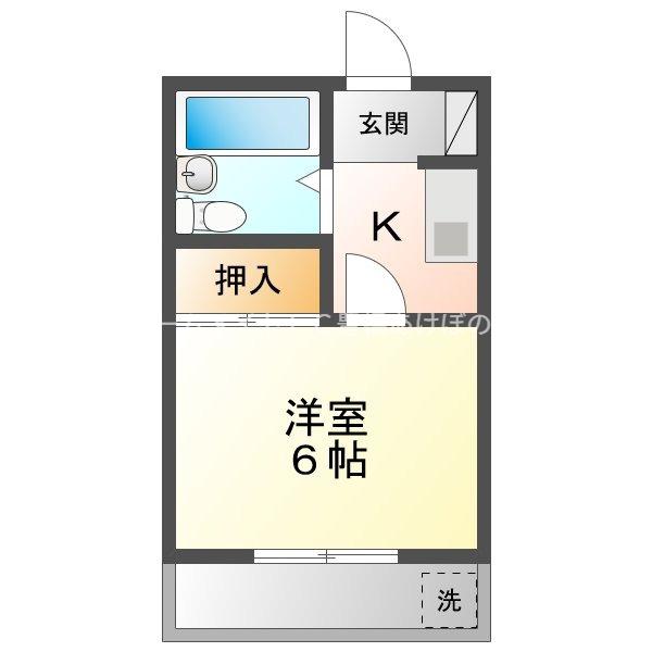 ユトリロ草間(1K/3階)の間取り写真