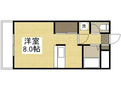 プレアール笹沖(ワンルーム/1階)の間取り写真