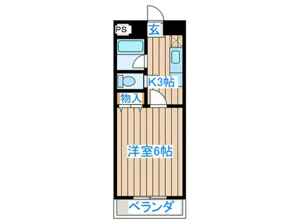 コーポラス清京(1K/2階)の間取り写真