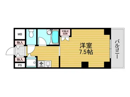 メゾンエルセラーン(1K/5階)の間取り写真