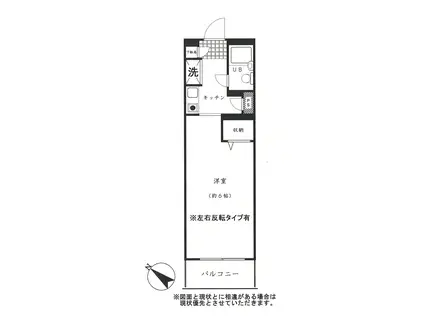 ジョイフル祐天寺(1K/2階)の間取り写真