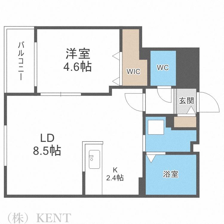 ブランシャールNEO(1LDK/2階)の間取り写真