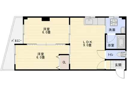 エグゼ21(2LDK/3階)の間取り写真