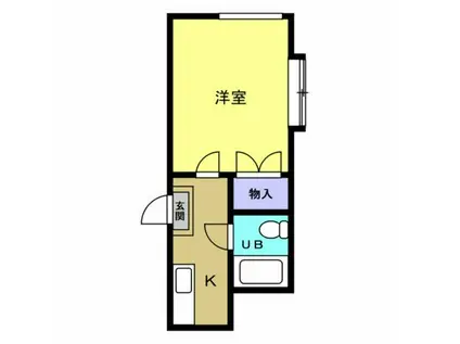 ティーラ伊勢原(1K/1階)の間取り写真