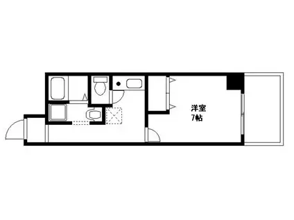 IF都島(1K/6階)の間取り写真