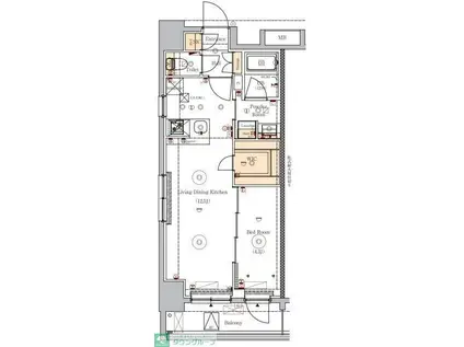 VERXEED ASAKUSA(1LDK/8階)の間取り写真