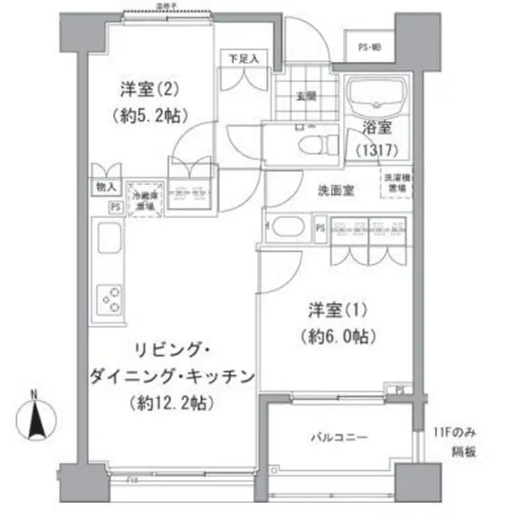 エーデル練馬 10階階 間取り