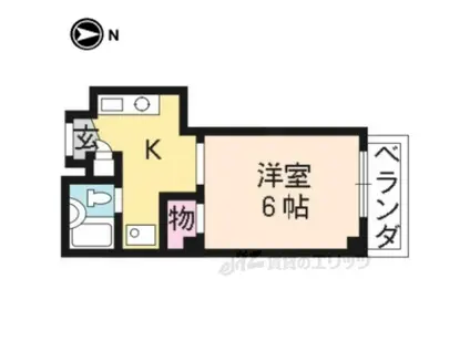 シャンボール今出川(1K/8階)の間取り写真